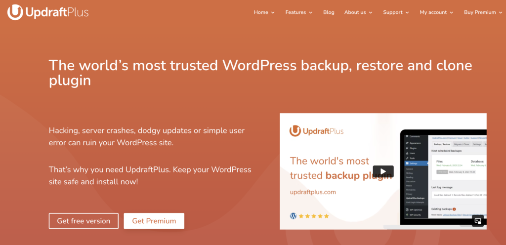UpdraftPlus wordpress backup