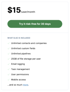 less annoying crm Pricing